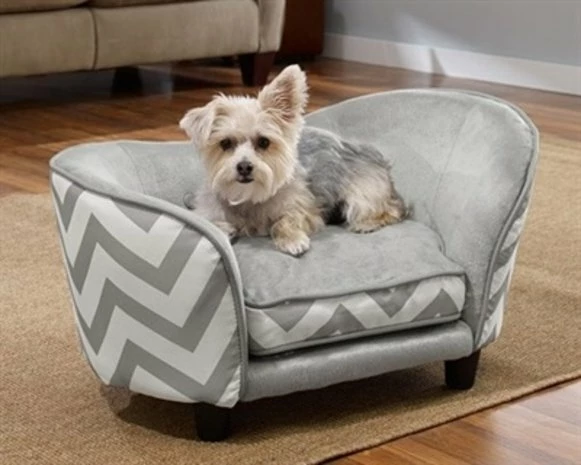 Enchanted Pet Enchanted Hondenmand Sofa Chevron Grijs 4 Enchanted Pet Enchanted Hondenmand Sofa Chevron Grijs - Afbeelding 2