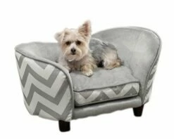 Enchanted Pet Enchanted Hondenmand Sofa Chevron Grijs