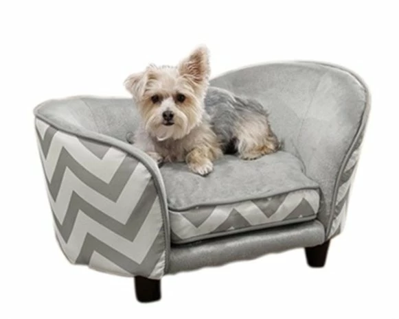 Enchanted Pet Enchanted Hondenmand Sofa Chevron Grijs 3 Enchanted Pet Enchanted Hondenmand Sofa Chevron Grijs