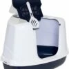 Moderna Moderna Hoek Kattenbak Flip Donkerblauw/wit -SWEET PETS Winkel moderna moderna hoek kattenbak flip donkerblauw wi