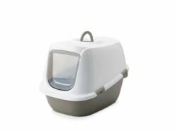 Savic Savic Kattenbak Leo Warmgrijs / Wit