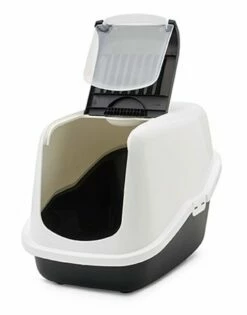 Voorkant -SWEET PETS Winkel savic savic kattenbak nestor wit zwart 1