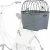 Trixie Trixie Fietsmand Voor Bagagedrager Met Draadkoepel Kunststof Grijs -SWEET PETS Winkel trixie trixie fietsmand voor bagagedrager met draa