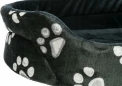 Trixie Trixie Hondenmand Jimmy Ovaal Zwart Met Pootprint -SWEET PETS Winkel trixie trixie hondenmand jimmy ovaal zwart met poo 2