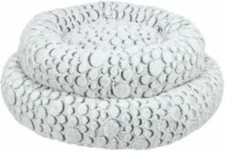 Trixie Trixie Hondenmand Mila Rond Pluche Wit / Grijs