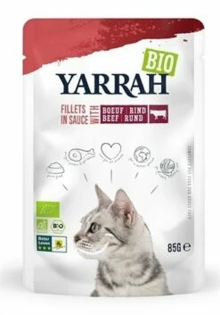 Yarrah Yarrah Cat Biologische Filets Met Rund In Saus
